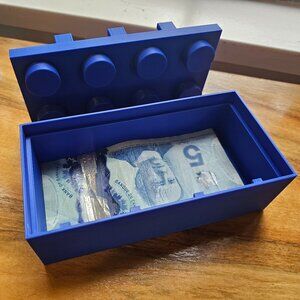 Blue BrickSafe - Lego inspired 3D Printed Safe
